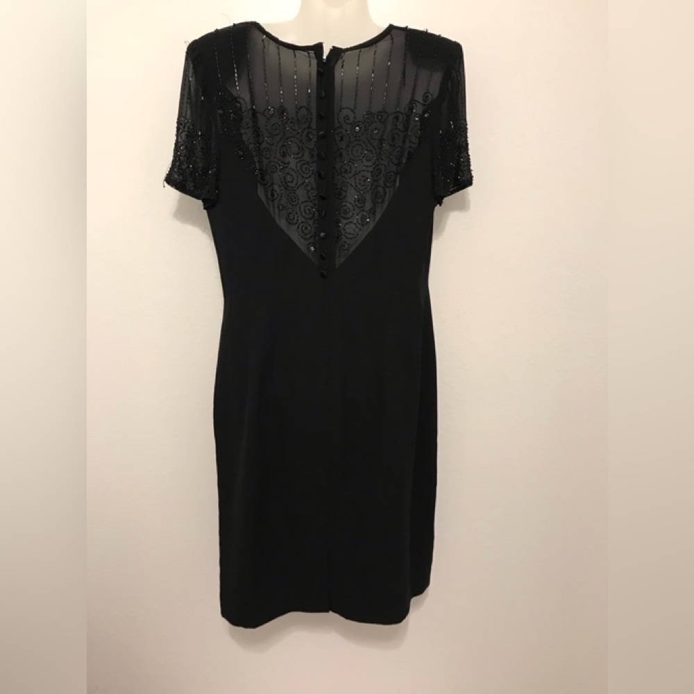 Evening beaded black dress women’s size 10 - Picture 1 of 10